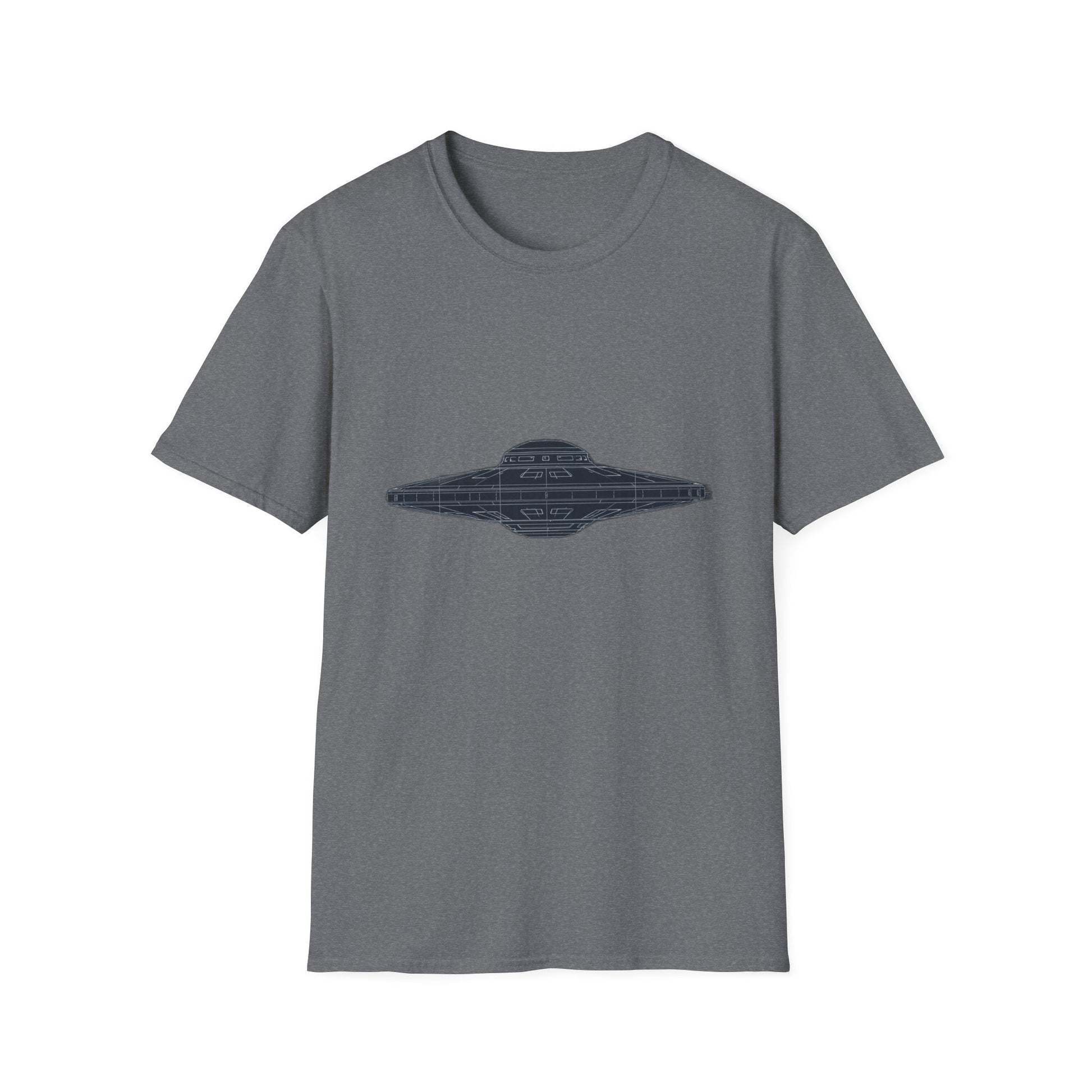 Stylish UFO Unisex Softstyle T-Shirt, Casual Tee, Space Lover Gift, Everyday Wear, Unique Graphic Shirt - IconVexa