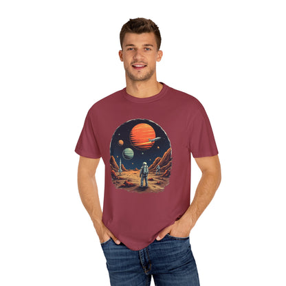 Astronaut T-Shirt | Outer Space Tee with Planets | Retro Sci - Fi Graphic for Space Lovers - IconVexa