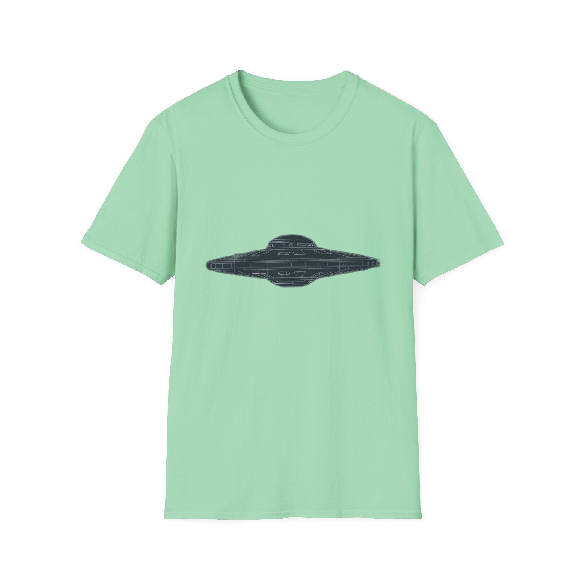 Stylish UFO Unisex Softstyle T-Shirt, Casual Tee, Space Lover Gift, Everyday Wear, Unique Graphic Shirt - IconVexa