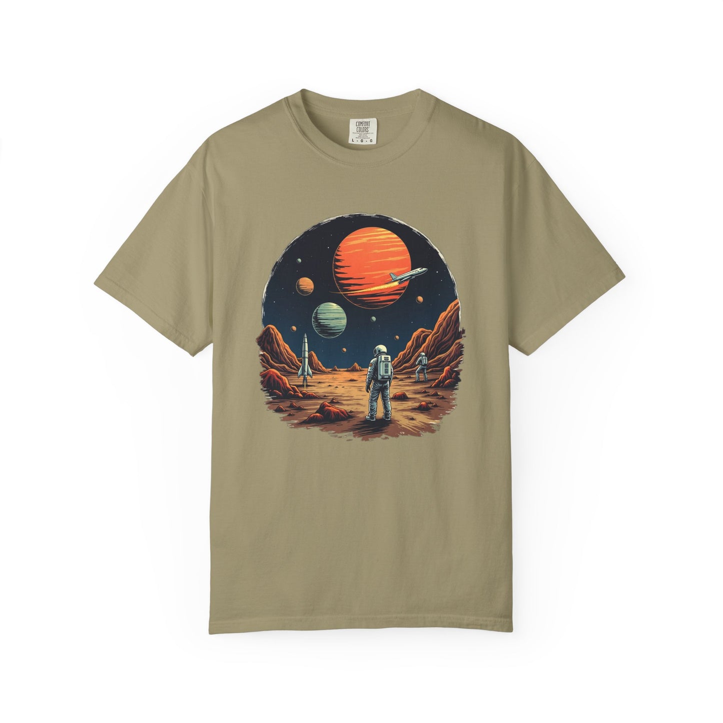 Astronaut T-Shirt | Outer Space Tee with Planets | Retro Sci-Fi Graphic for Space Lovers