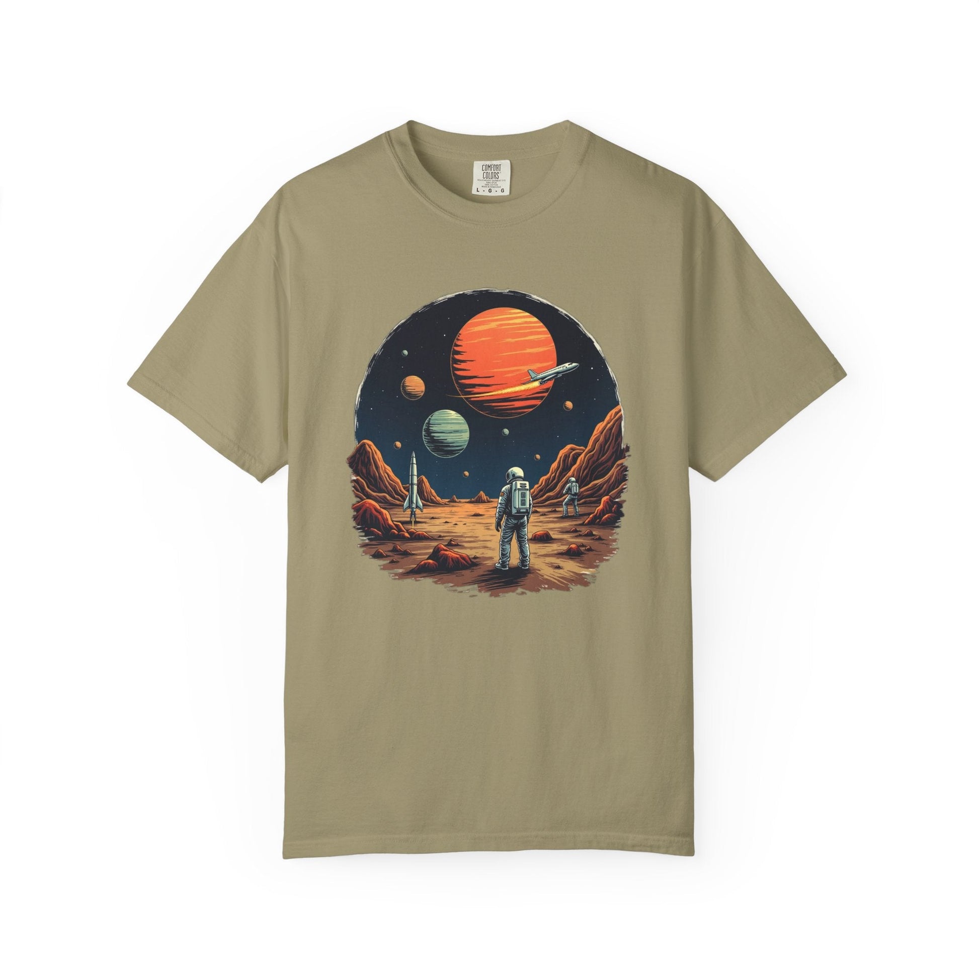 Astronaut T-Shirt | Outer Space Tee with Planets | Retro Sci - Fi Graphic for Space Lovers - IconVexa