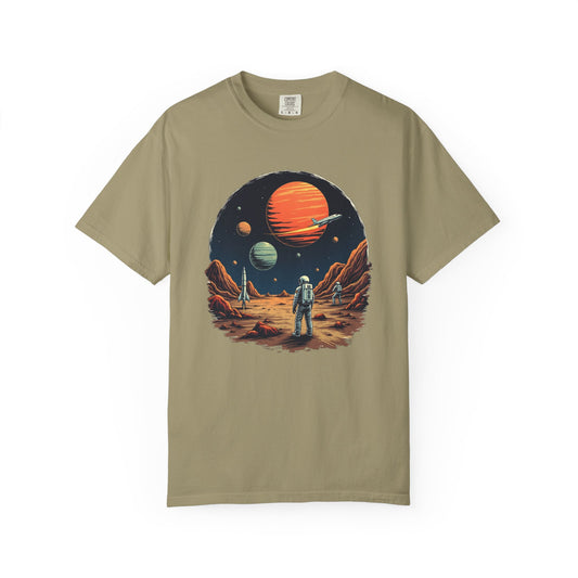 Astronaut T-Shirt | Outer Space Tee with Planets | Retro Sci-Fi Graphic for Space Lovers
