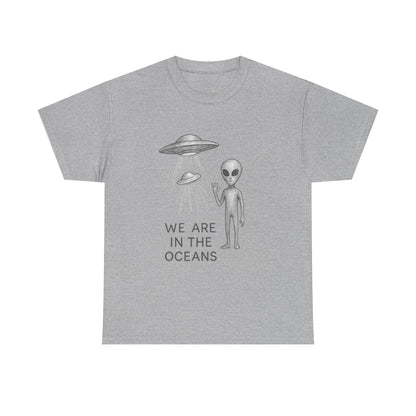 Unisex Alien Tee - Fun UFO Graphic Cotton T-Shirt, Gifts for Space Lovers, Comfortable Everyday Wear, Unique Sci - Fi Apparel - IconVexa
