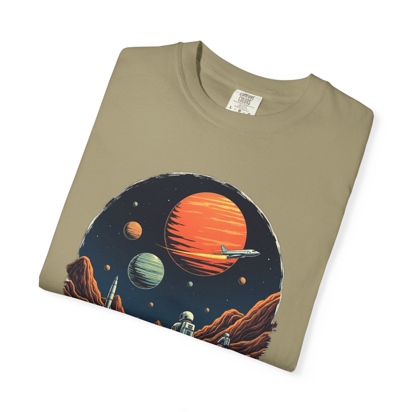Astronaut T-Shirt | Outer Space Tee with Planets | Retro Sci-Fi Graphic for Space Lovers