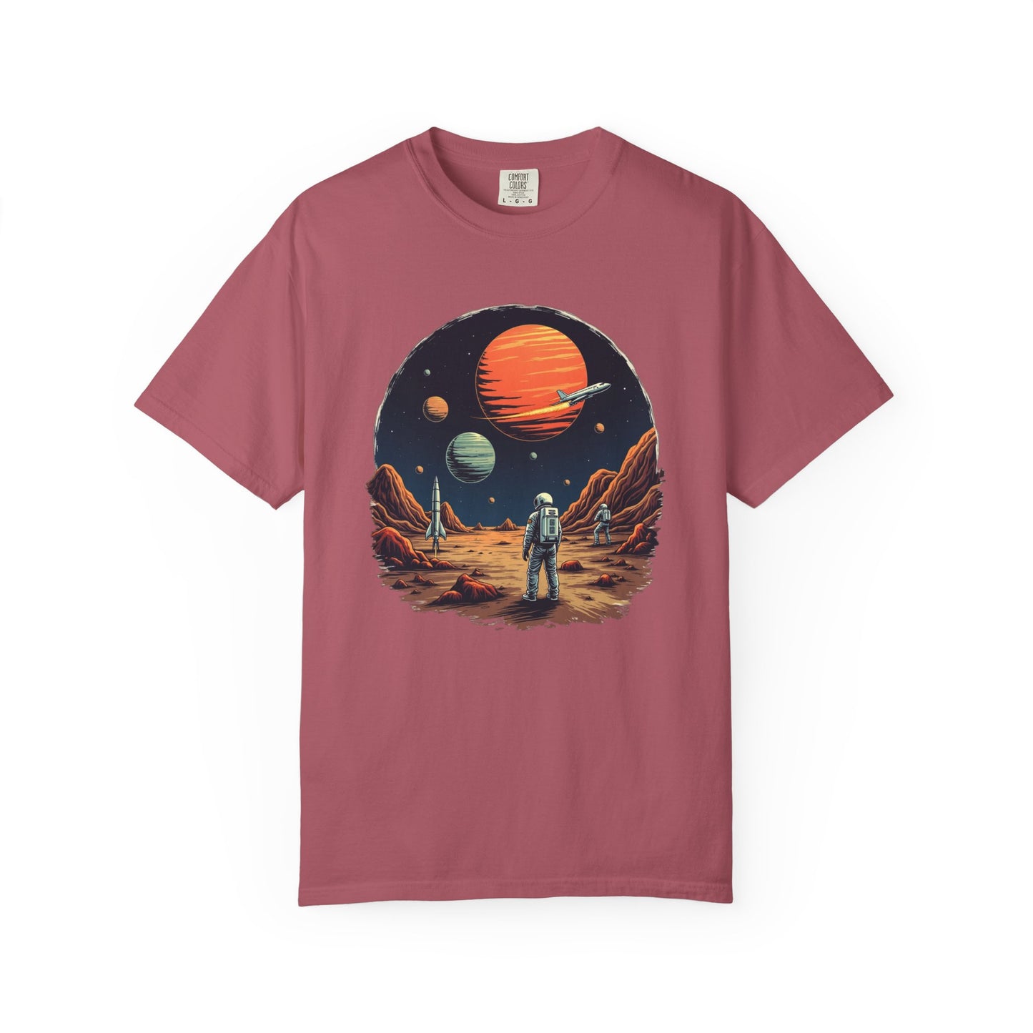 Astronaut T-Shirt | Outer Space Tee with Planets | Retro Sci-Fi Graphic for Space Lovers