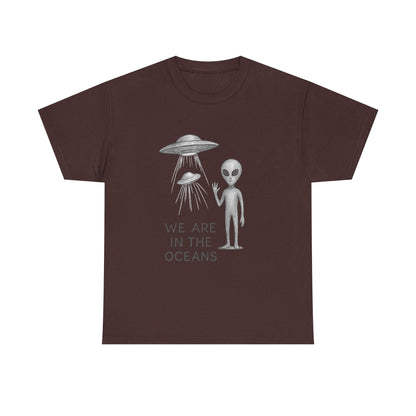 Unisex Alien Tee - Fun UFO Graphic Cotton T-Shirt, Gifts for Space Lovers, Comfortable Everyday Wear, Unique Sci - Fi Apparel - IconVexa