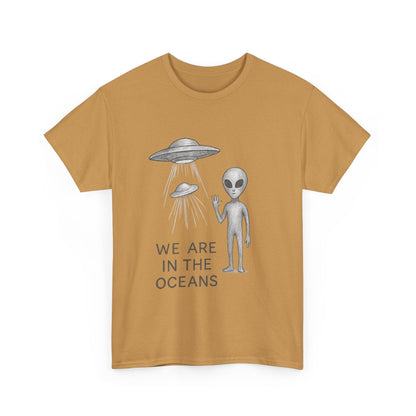 Unisex Alien Tee - Fun UFO Graphic Cotton T-Shirt, Gifts for Space Lovers, Comfortable Everyday Wear, Unique Sci - Fi Apparel - IconVexa