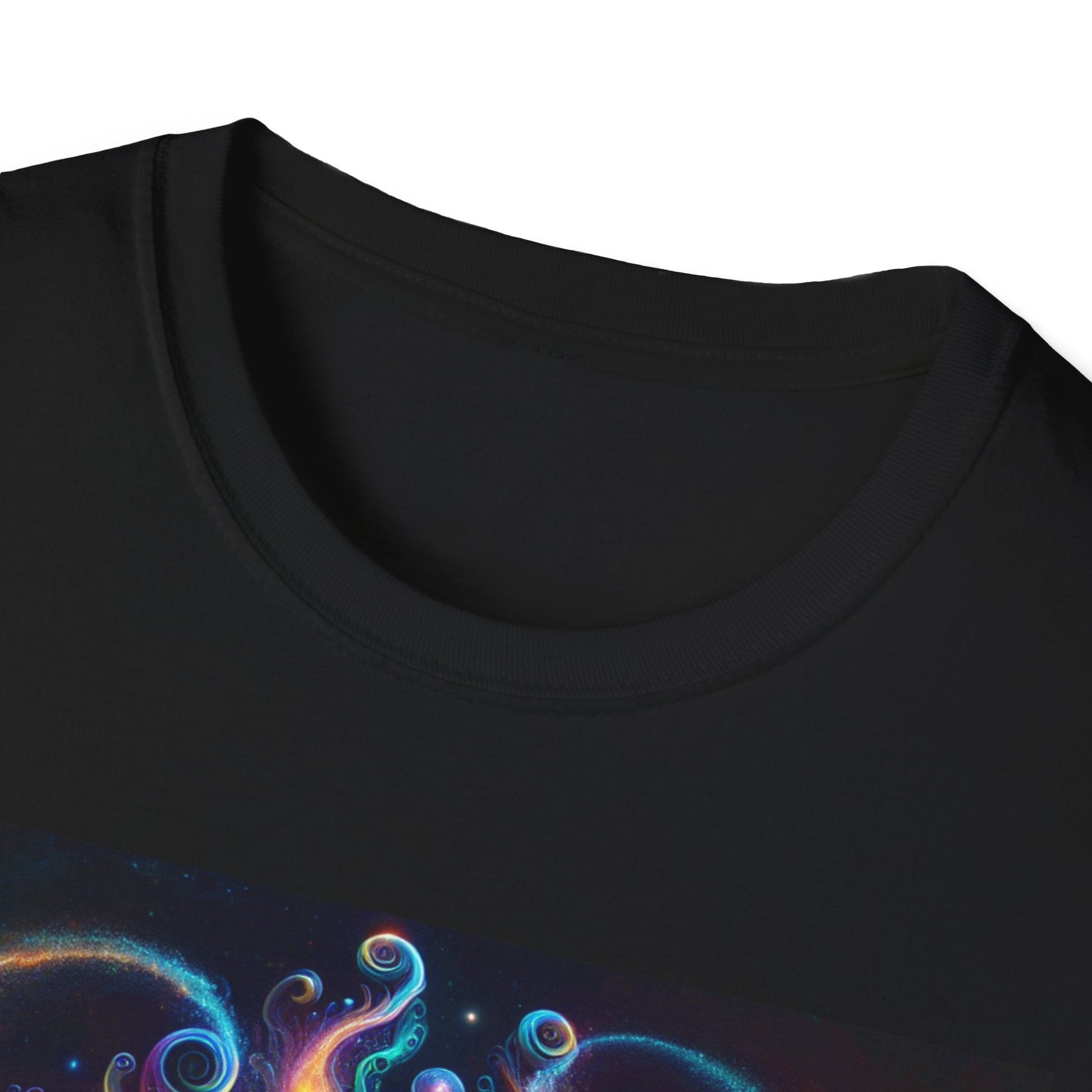 Galactic Mystic Unisex Softstyle T-Shirt, Cosmic Tee, Universe Art Shirt, Astrology Clothing, Space Vibe Apparel - IconVexa
