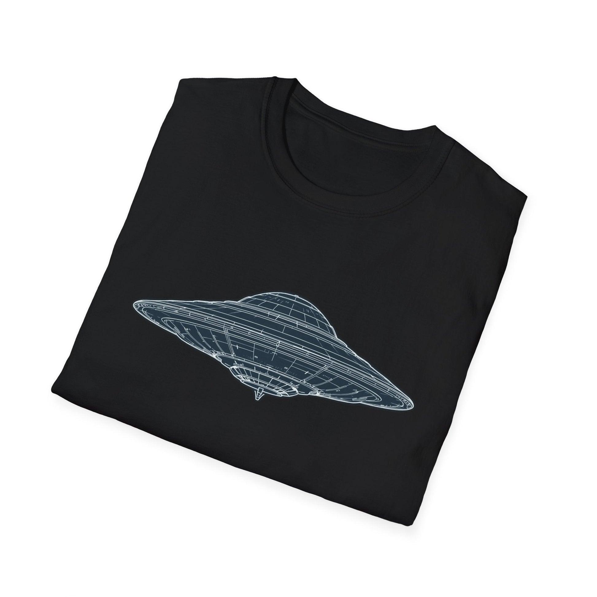 Unisex UFO Graphic T-Shirt, Fun Gift for Space Lovers, Casual Wear, Extra Soft T-Shirt, Birthday Gift, Geeky Apparel, Space Themed Clothing - IconVexa
