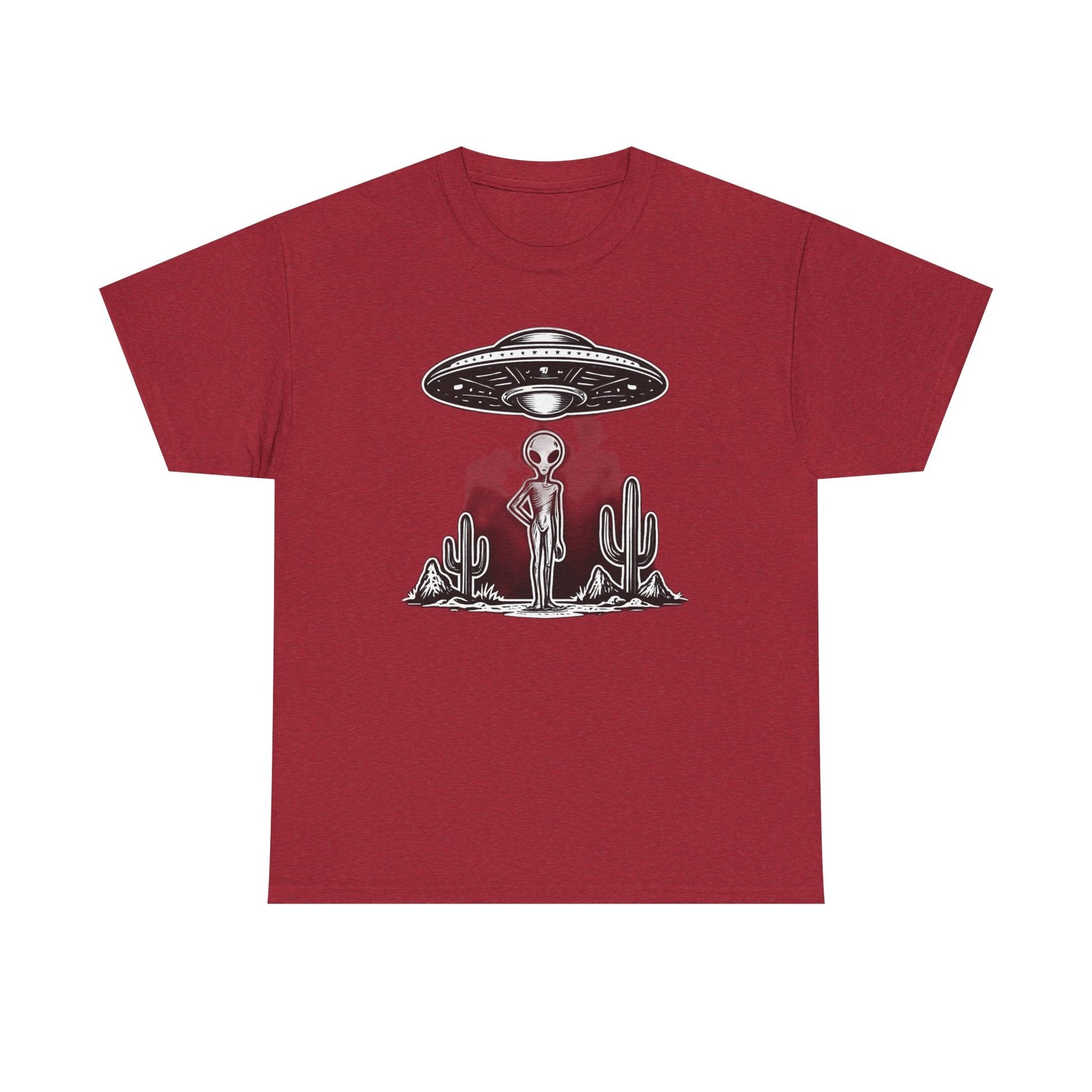 Alien Vibes Unisex Heavy Cotton Tee - Out of This World Design, Sci - Fi Shirt for Enthusiasts, Gift for Space Lovers, Graphic Tee, [...] - IconVexa