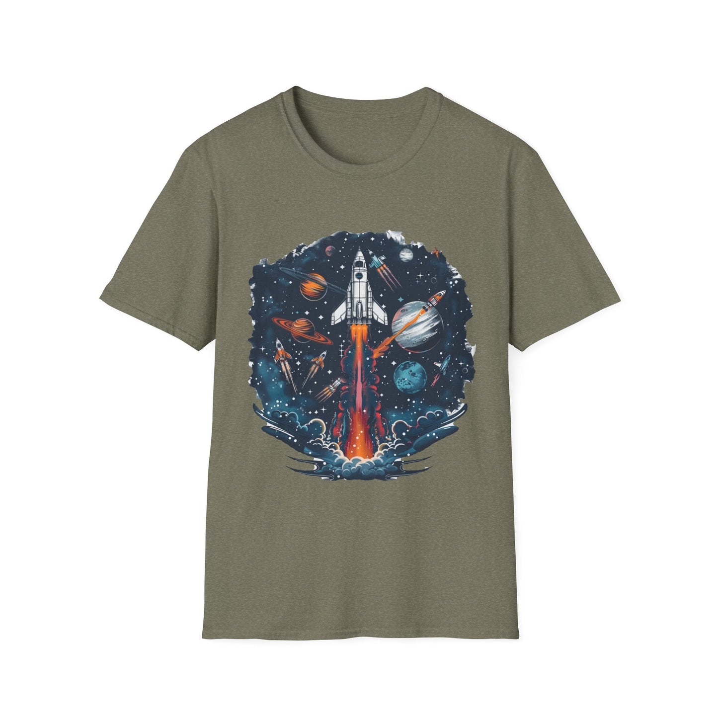 Cosmic Adventure T-Shirt - Unisex Rocket Space Tee, Astronaut Gift, Science Lover Shirt, Outer Space Apparel, Gift for Stargazers - IconVexa