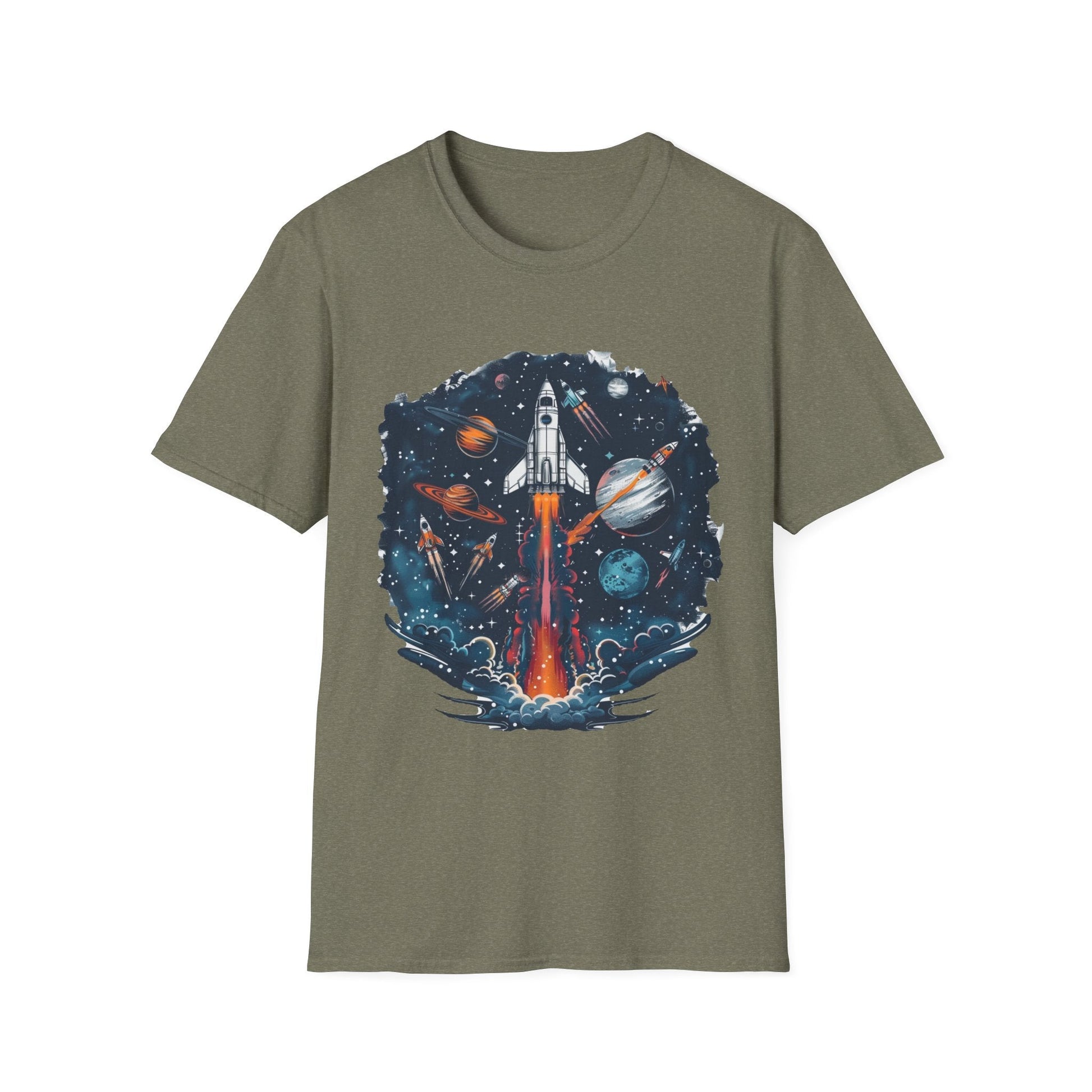 Cosmic Adventure T-Shirt - Unisex Rocket Space Tee, Astronaut Gift, Science Lover Shirt, Outer Space Apparel, Gift for Stargazers - IconVexa