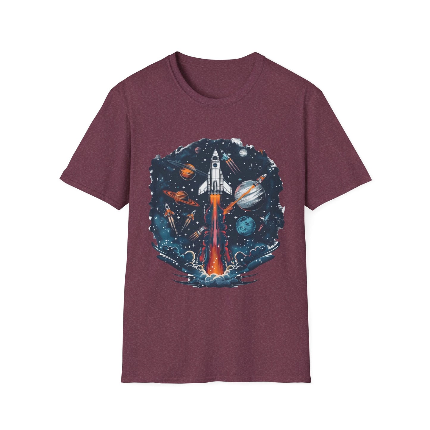 Cosmic Adventure T-Shirt - Unisex Rocket Space Tee, Astronaut Gift, Science Lover Shirt, Outer Space Apparel, Gift for Stargazers - IconVexa