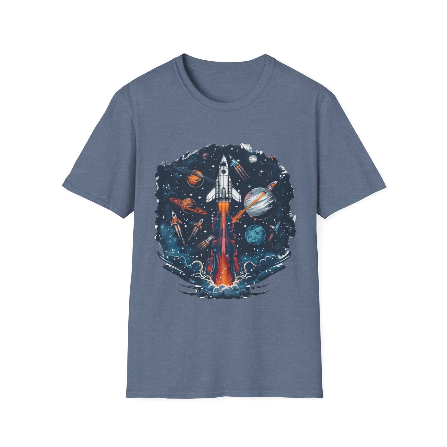 Cosmic Adventure T-Shirt - Unisex Rocket Space Tee, Astronaut Gift, Science Lover Shirt, Outer Space Apparel, Gift for Stargazers - IconVexa