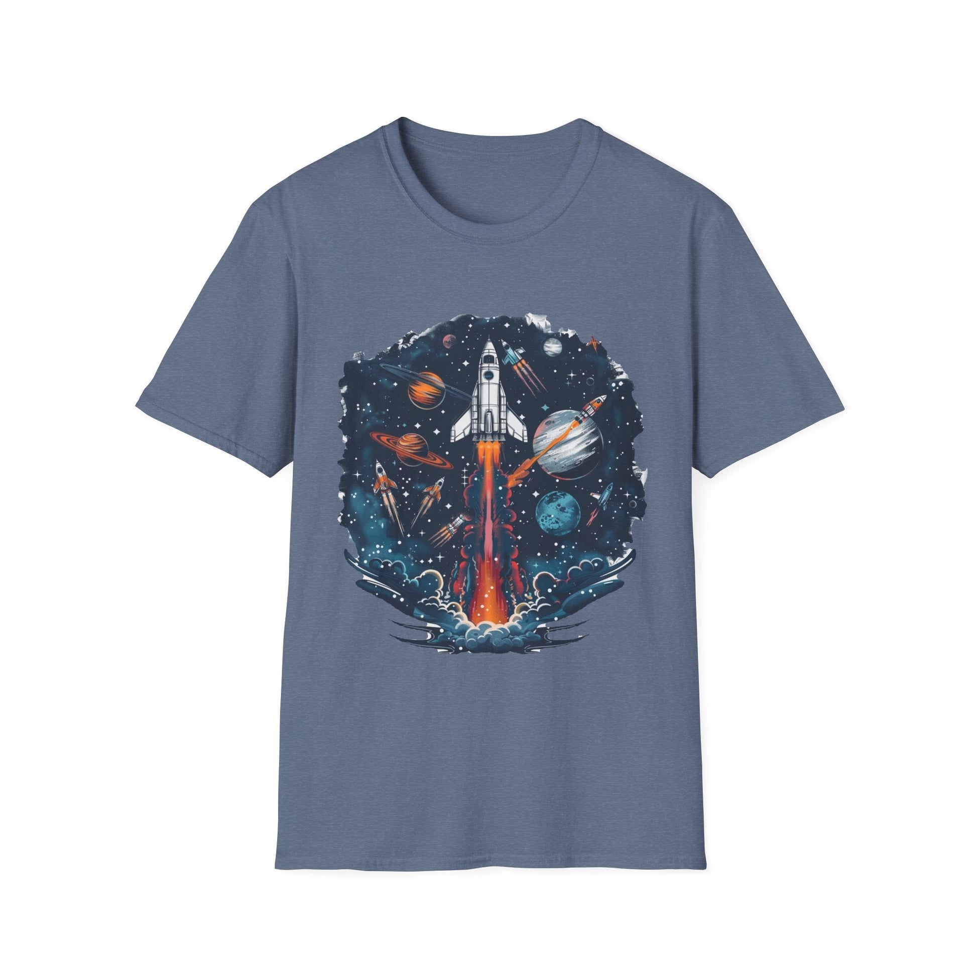Cosmic Adventure T-Shirt - Unisex Rocket Space Tee, Astronaut Gift, Science Lover Shirt, Outer Space Apparel, Gift for Stargazers - IconVexa
