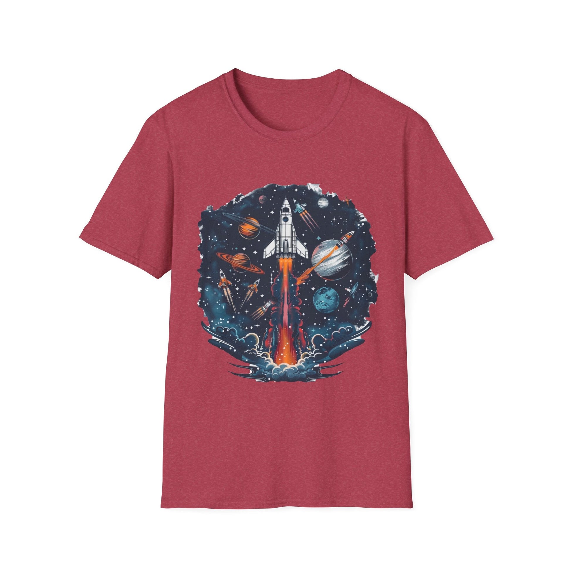 Cosmic Adventure T-Shirt - Unisex Rocket Space Tee, Astronaut Gift, Science Lover Shirt, Outer Space Apparel, Gift for Stargazers - IconVexa