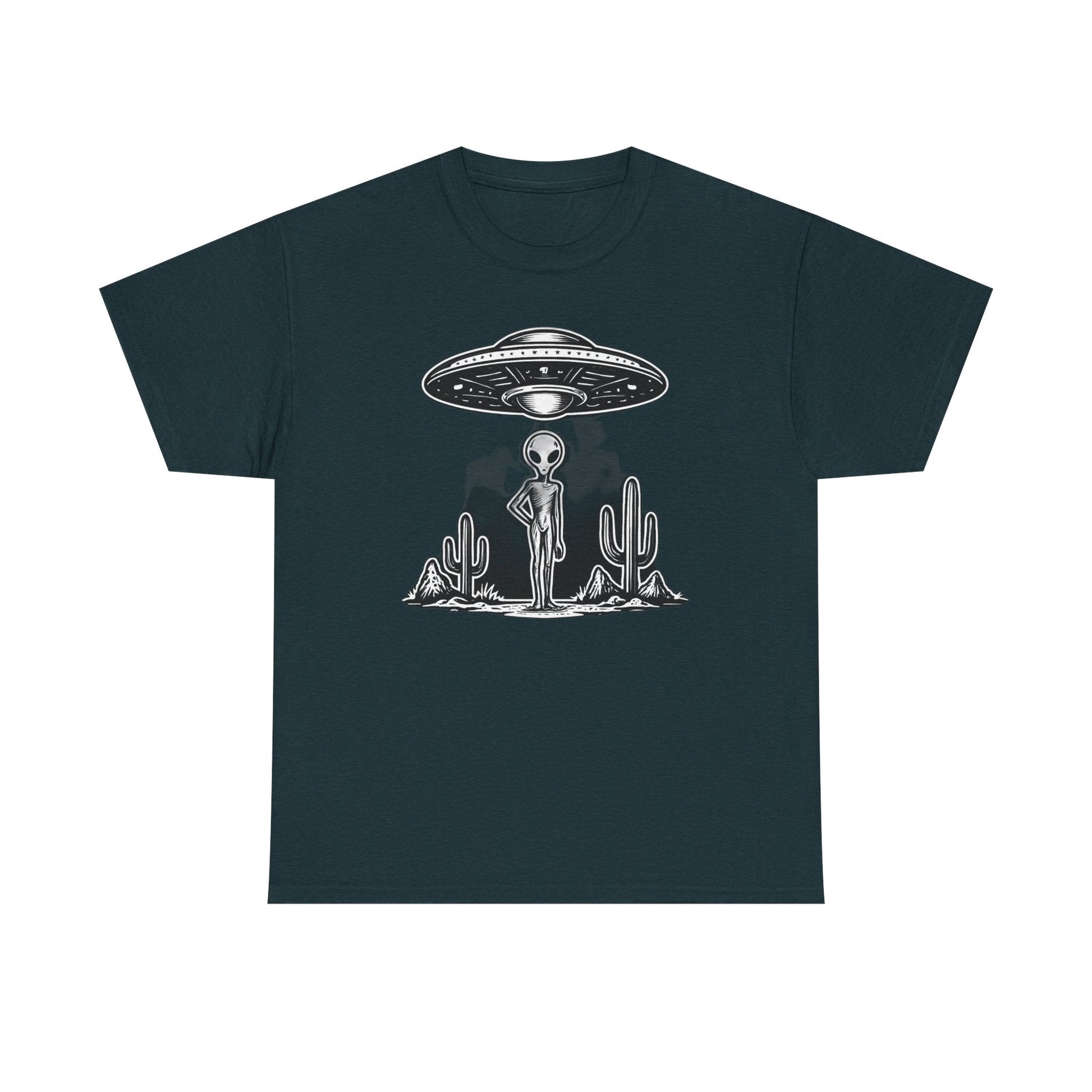 Alien Vibes Unisex Heavy Cotton Tee - Out of This World Design, Sci - Fi Shirt for Enthusiasts, Gift for Space Lovers, Graphic Tee, [...] - IconVexa