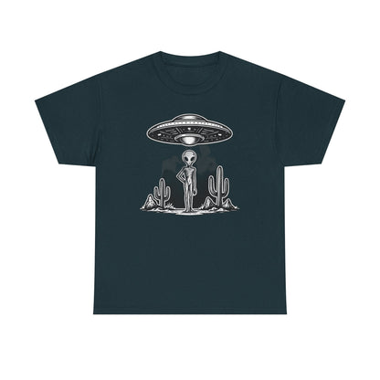 Alien Vibes Unisex Heavy Cotton Tee - Out of This World Design, Sci - Fi Shirt for Enthusiasts, Gift for Space Lovers, Graphic Tee, [...] - IconVexa