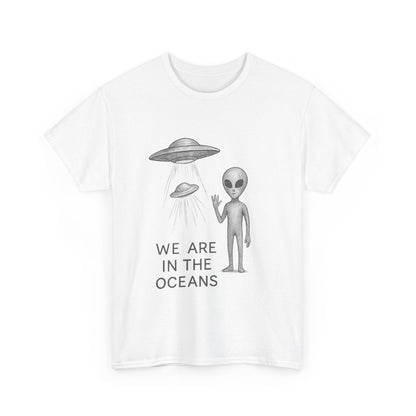 Unisex Alien Tee - Fun UFO Graphic Cotton T-Shirt, Gifts for Space Lovers, Comfortable Everyday Wear, Unique Sci - Fi Apparel - IconVexa