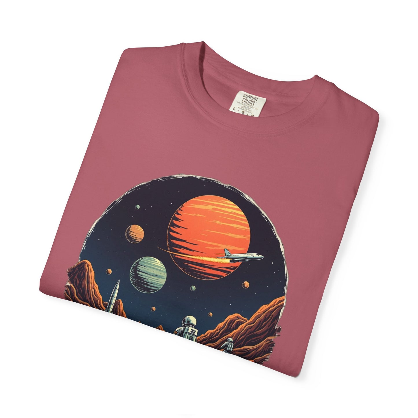 Astronaut T-Shirt | Outer Space Tee with Planets | Retro Sci-Fi Graphic for Space Lovers