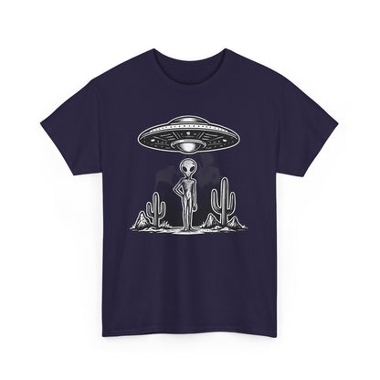 Alien Vibes Unisex Heavy Cotton Tee - Out of This World Design, Sci - Fi Shirt for Enthusiasts, Gift for Space Lovers, Graphic Tee, [...] - IconVexa