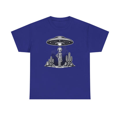 Alien Vibes Unisex Heavy Cotton Tee - Out of This World Design, Sci - Fi Shirt for Enthusiasts, Gift for Space Lovers, Graphic Tee, [...] - IconVexa