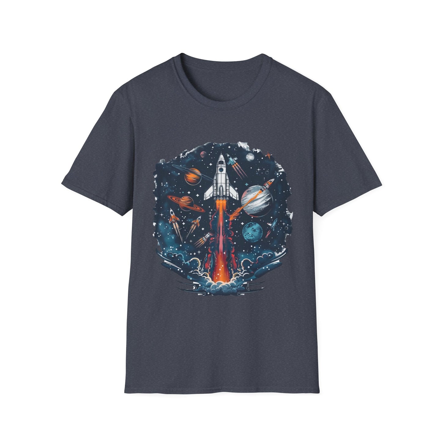 Cosmic Adventure T-Shirt - Unisex Rocket Space Tee, Astronaut Gift, Science Lover Shirt, Outer Space Apparel, Gift for Stargazers - IconVexa