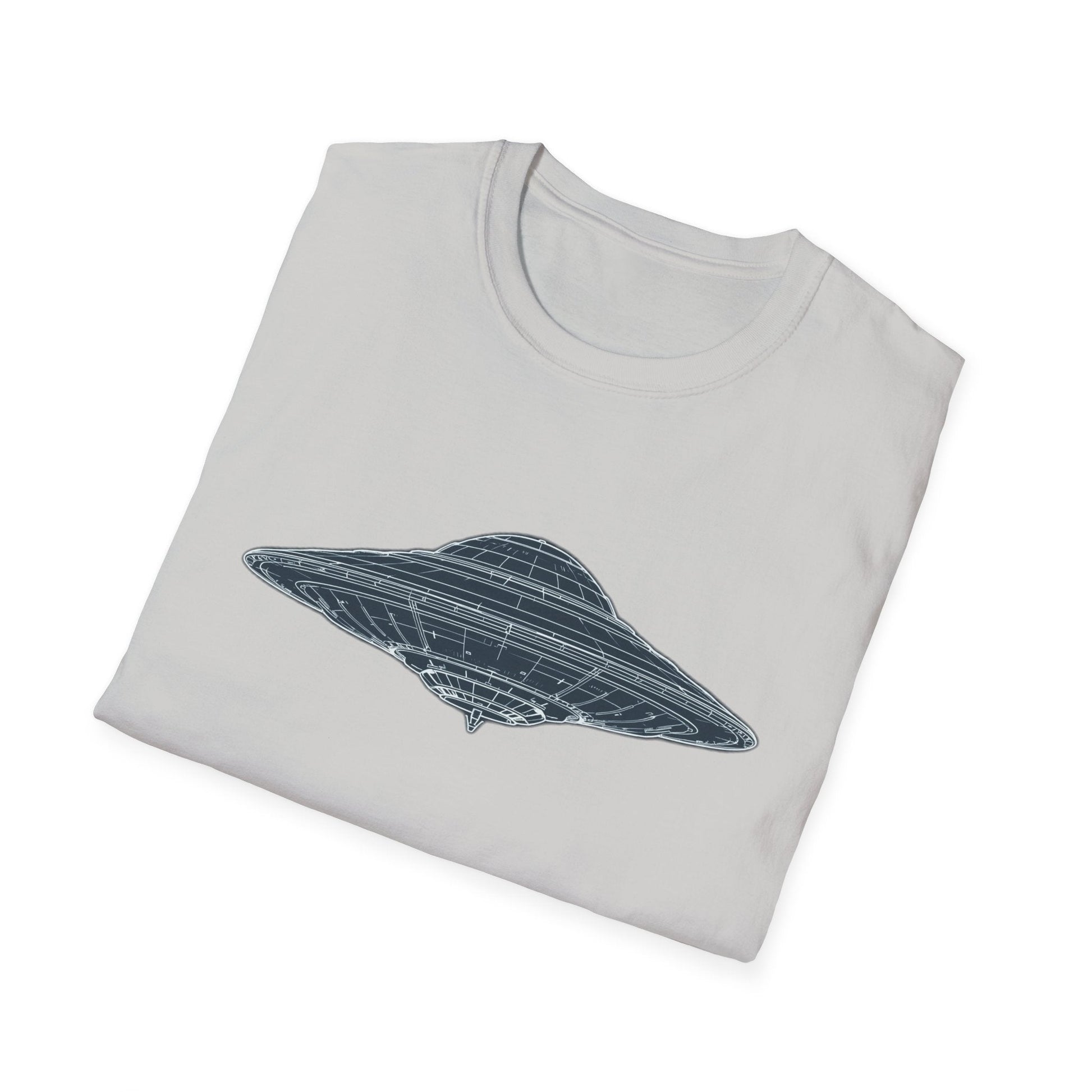 Unisex UFO Graphic T-Shirt, Fun Gift for Space Lovers, Casual Wear, Extra Soft T-Shirt, Birthday Gift, Geeky Apparel, Space Themed Clothing - IconVexa