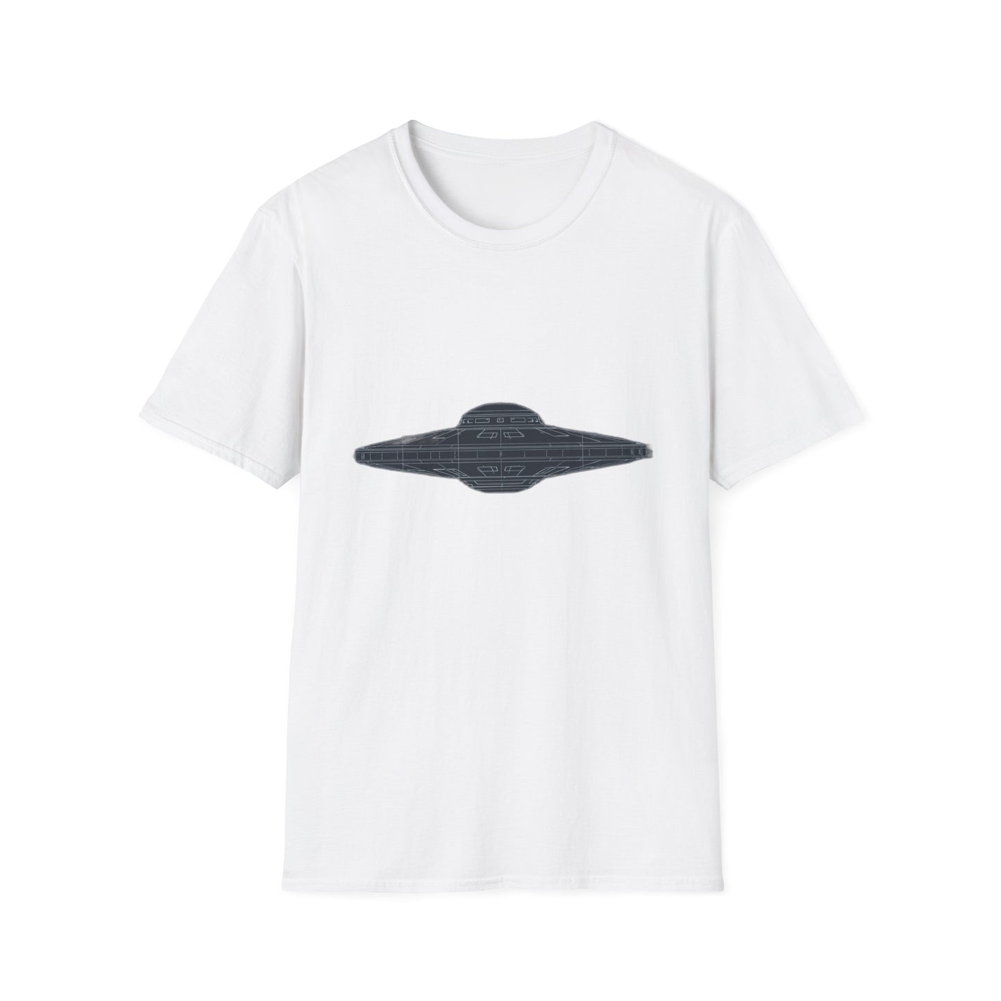 Stylish UFO Unisex Softstyle T-Shirt, Casual Tee, Space Lover Gift, Everyday Wear, Unique Graphic Shirt