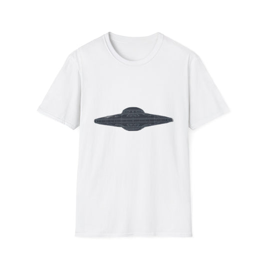 Stylish UFO Unisex Softstyle T-Shirt, Casual Tee, Space Lover Gift, Everyday Wear, Unique Graphic Shirt