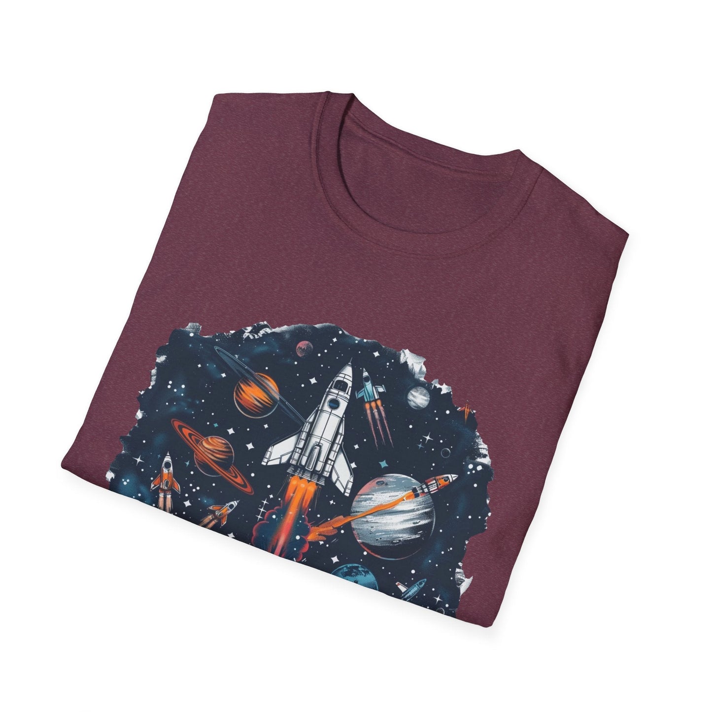 Cosmic Adventure T-Shirt - Unisex Rocket Space Tee, Astronaut Gift, Science Lover Shirt, Outer Space Apparel, Gift for Stargazers - IconVexa