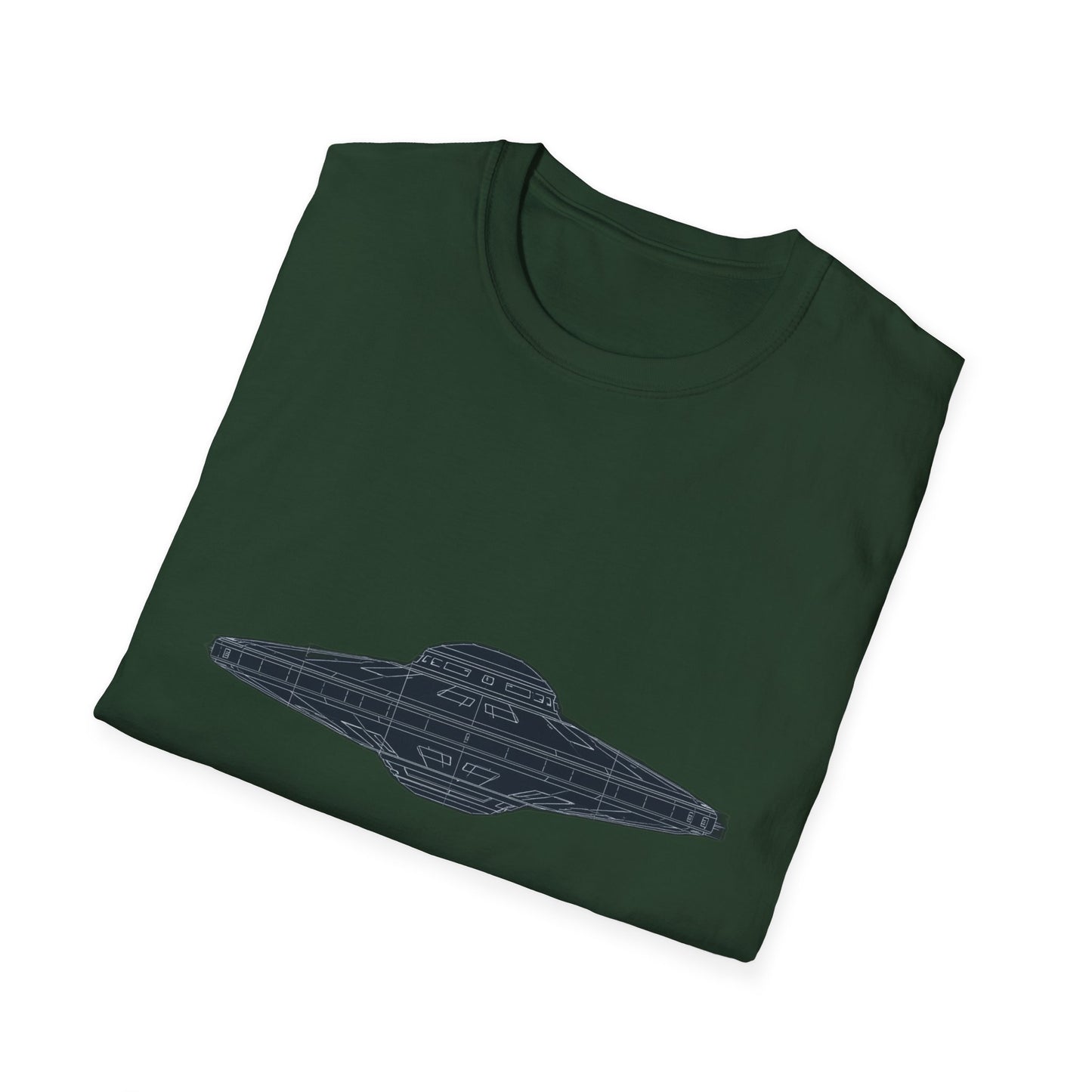Stylish UFO Unisex Softstyle T-Shirt, Casual Tee, Space Lover Gift, Everyday Wear, Unique Graphic Shirt