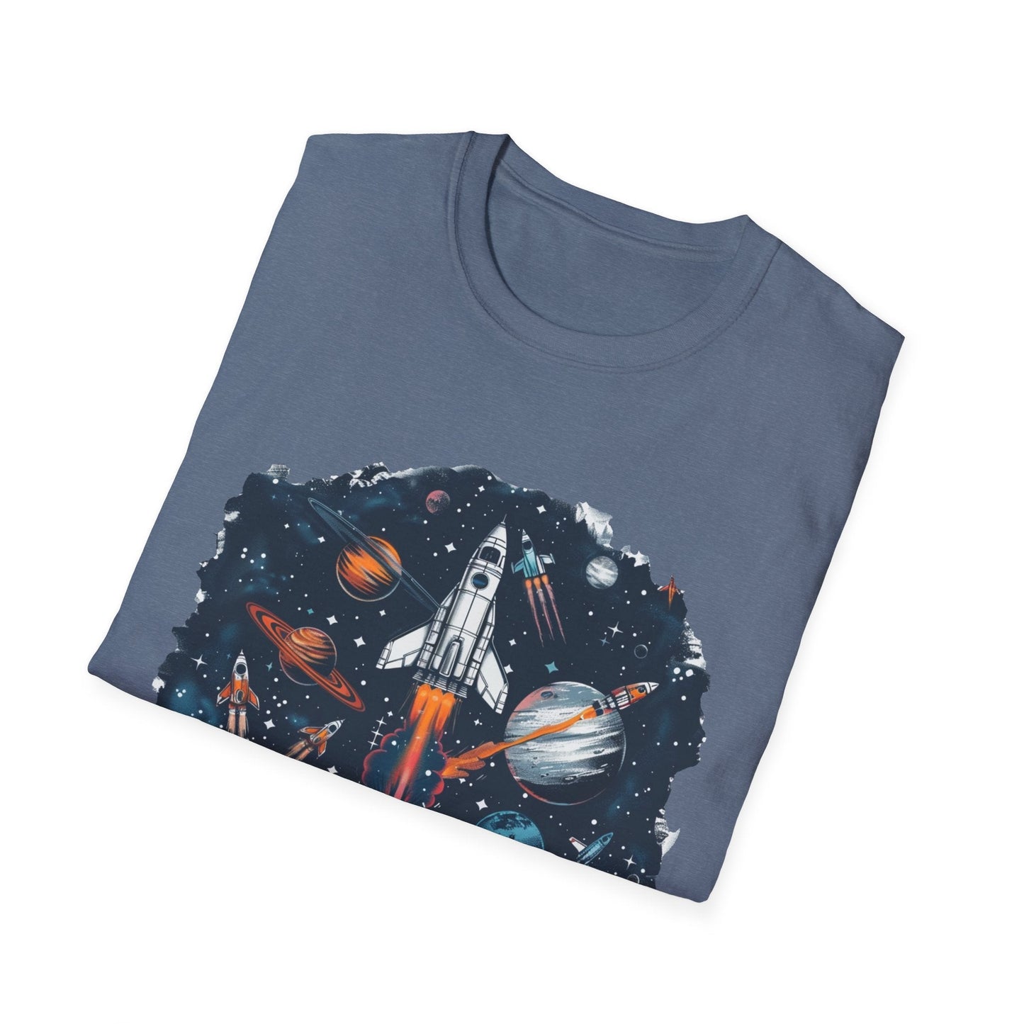 Cosmic Adventure T-Shirt - Unisex Rocket Space Tee, Astronaut Gift, Science Lover Shirt, Outer Space Apparel, Gift for Stargazers - IconVexa