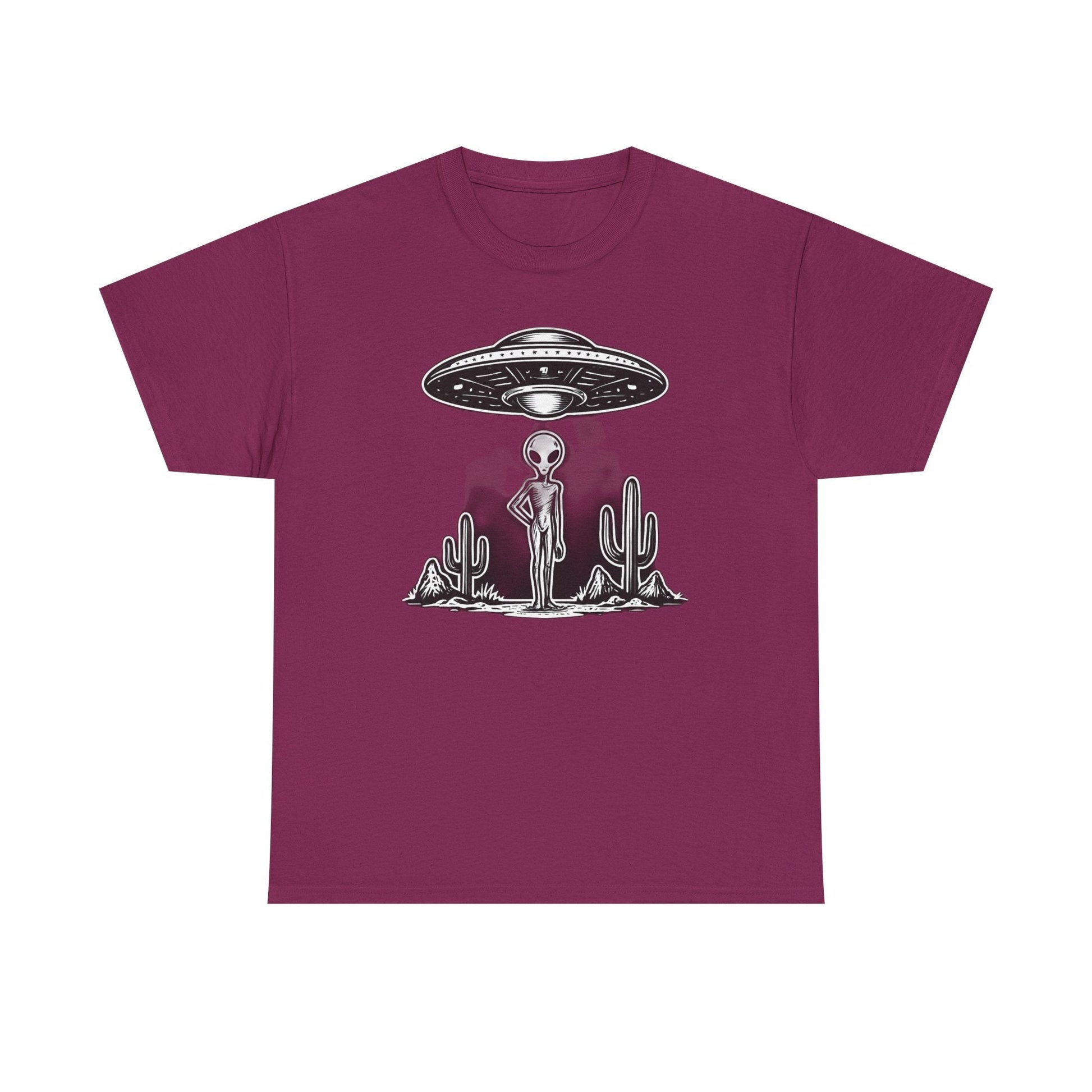 Alien Vibes Unisex Heavy Cotton Tee - Out of This World Design, Sci - Fi Shirt for Enthusiasts, Gift for Space Lovers, Graphic Tee, [...] - IconVexa