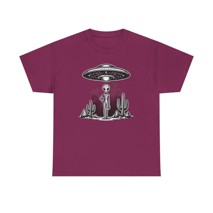 Alien Vibes Unisex Heavy Cotton Tee - Out of This World Design, Sci - Fi Shirt for Enthusiasts, Gift for Space Lovers, Graphic Tee, [...] - IconVexa