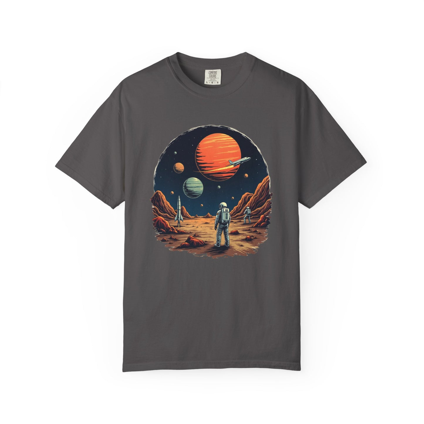 Astronaut T-Shirt | Outer Space Tee with Planets | Retro Sci-Fi Graphic for Space Lovers