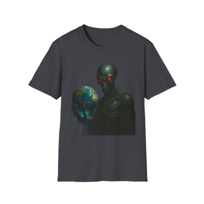 Alien - Inspired Unisex Softstyle T-Shirt, Graphic Tee, Sci - Fi Apparel, Cosmic Gift, Unisex Fashion, Space Lover's Shirt - IconVexa