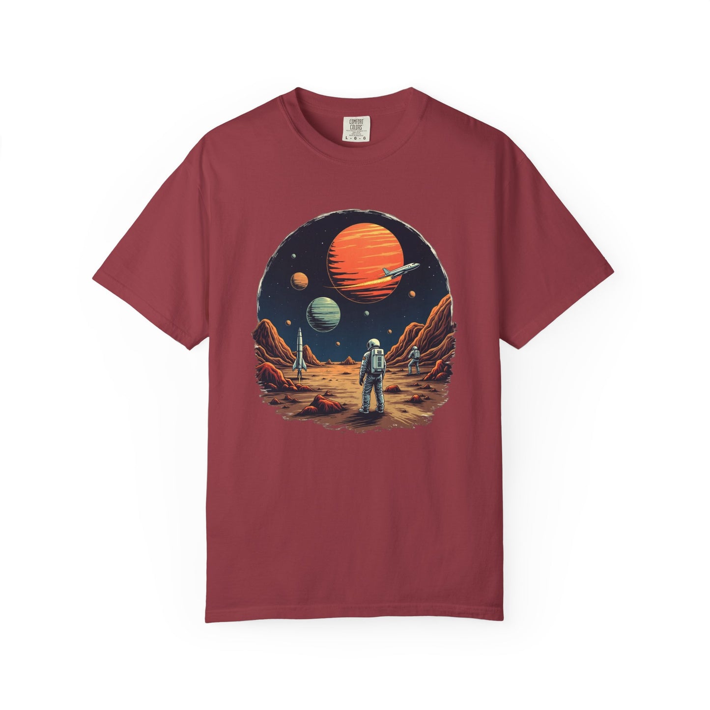 Astronaut T-Shirt | Outer Space Tee with Planets | Retro Sci-Fi Graphic for Space Lovers