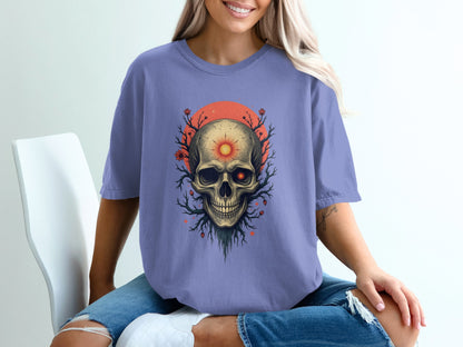 Skull and Roses Graphic Tee Shirt product type