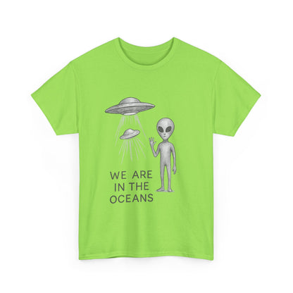 Unisex Alien Tee - Fun UFO Graphic Cotton T-Shirt, Gifts for Space Lovers, Comfortable Everyday Wear, Unique Sci - Fi Apparel - IconVexa