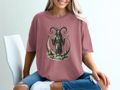 Vintage Occult Goat Illustration Graphic Tee product