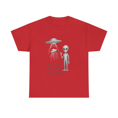 Unisex Alien Tee - Fun UFO Graphic Cotton T-Shirt, Gifts for Space Lovers, Comfortable Everyday Wear, Unique Sci - Fi Apparel - IconVexa