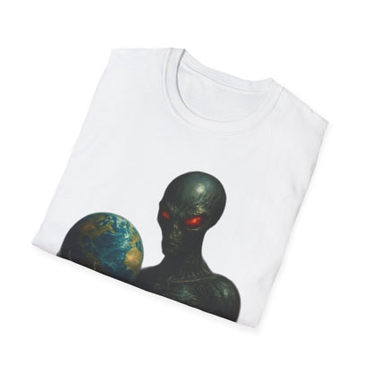 Alien - Inspired Unisex Softstyle T-Shirt, Graphic Tee, Sci - Fi Apparel, Cosmic Gift, Unisex Fashion, Space Lover's Shirt - IconVexa