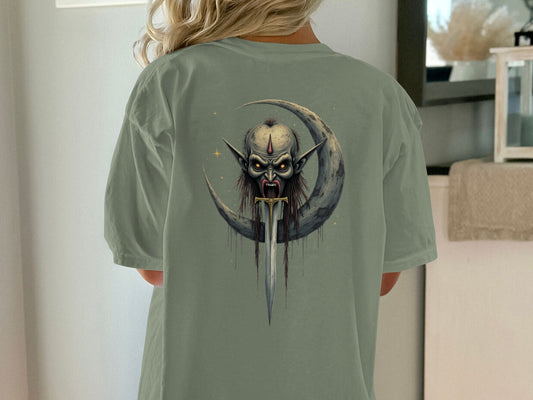 Moonlit Vampire Graphic on Relaxed Fit Shirt product