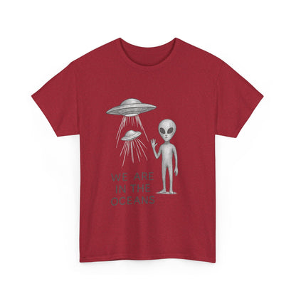 Unisex Alien Tee - Fun UFO Graphic Cotton T-Shirt, Gifts for Space Lovers, Comfortable Everyday Wear, Unique Sci - Fi Apparel - IconVexa