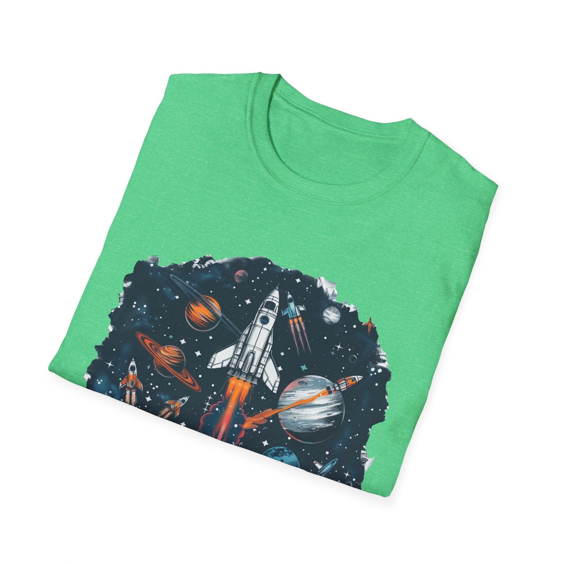 Cosmic Adventure T-Shirt - Unisex Rocket Space Tee, Astronaut Gift, Science Lover Shirt, Outer Space Apparel, Gift for Stargazers - IconVexa