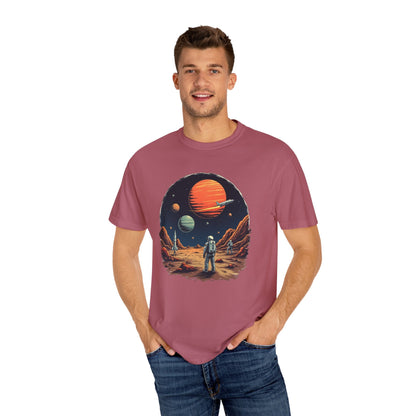 Astronaut T-Shirt | Outer Space Tee with Planets | Retro Sci - Fi Graphic for Space Lovers - IconVexa