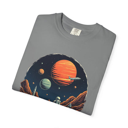 Astronaut T-Shirt | Outer Space Tee with Planets | Retro Sci - Fi Graphic for Space Lovers - IconVexa