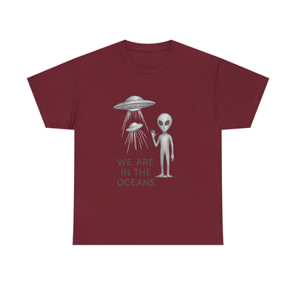 Unisex Alien Tee - Fun UFO Graphic Cotton T-Shirt, Gifts for Space Lovers, Comfortable Everyday Wear, Unique Sci - Fi Apparel - IconVexa