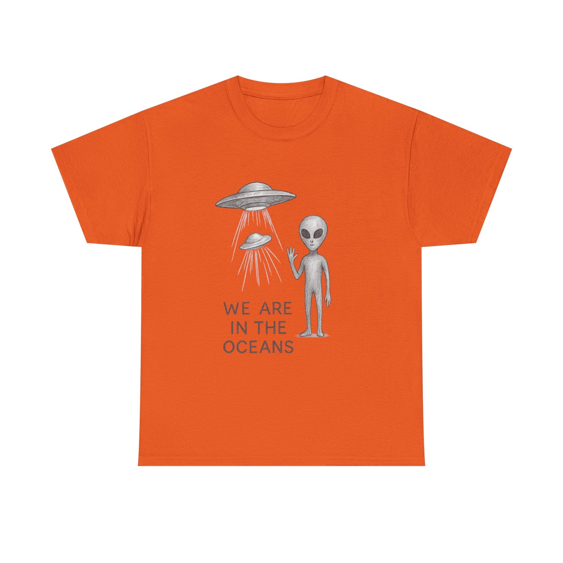 Unisex Alien Tee - Fun UFO Graphic Cotton T-Shirt, Gifts for Space Lovers, Comfortable Everyday Wear, Unique Sci - Fi Apparel - IconVexa